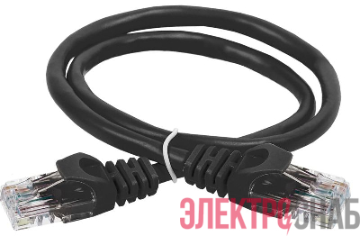 Патч-корд кат.6 UTP LSZH 5м черн. ITK PC09-C6UL-5M