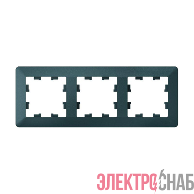 Рамка 3-м AtlasDesign Air изумруд/дым. черн. SE ATN220803