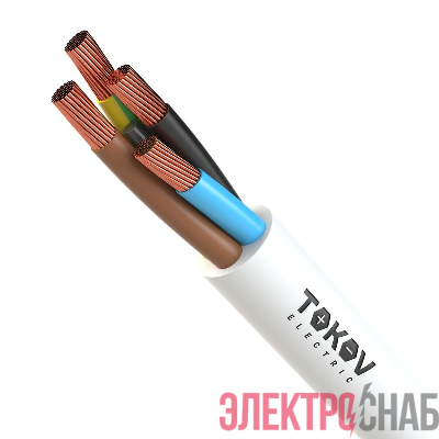 Провод TOKOV ELECTRIC ПВС 4х6(3х6+1х6) 380В Б (бухта) (м) 1945500