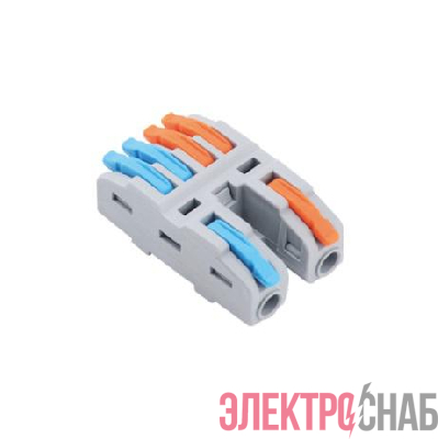 Клемма монтажная СМК PTC-2P 4224 BL/2 450В 32А 0.08-2.5(4.0)кв.мм JazzWay 5073760
