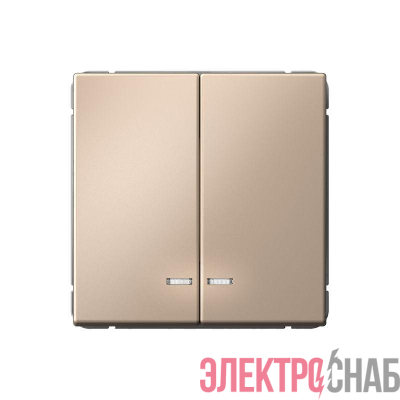 Выключатель 2-кл. ArtGallery (сх. 5а) 10AX с подсветкой быстрозажим. клем. механизм песочн. SE GAL001253S