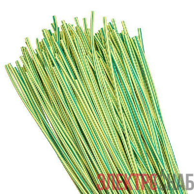 Трубка термоусадочная ТУТ нг 2/1 желт./зел. 1м (уп.200м) PROxima EKF tut-2-yg-1m
