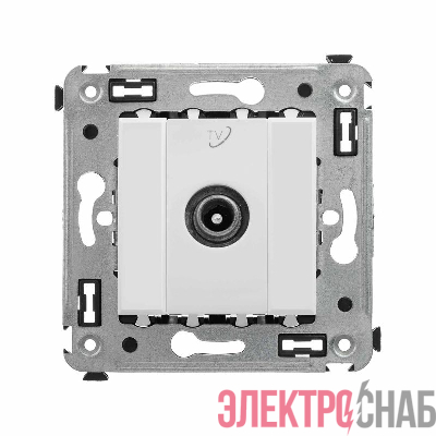 Розетка телевизионная проходная TV СП Avanti "Белое облако" DKC 4400513