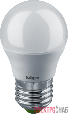 Лампа светодиодная 94 377 NLL-G45-7-230-2.7K-E27-DIMM 7Вт шар 2700К тепл. бел. E27 350лм 220-240В диммир. Navigator 94377