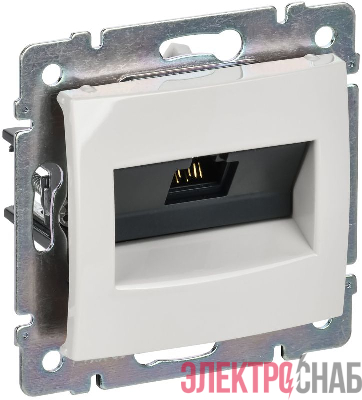 Розетка компьютерная 1-м СП Valena RJ45 UTP механизм бел. (DIY-упак.) IEK 694286