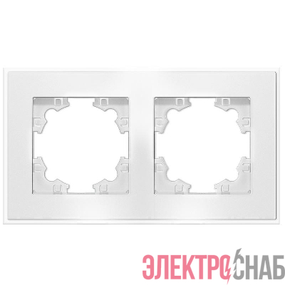 Рамка 2-м Афина стеклянная бел. UNIVersal 2243