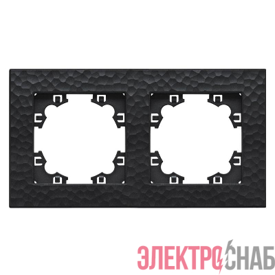 Рамка 2-м Афина фактурная универс. графит Universal A10044-Gr