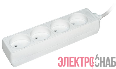 Удлинитель 4х1.5м без заземл. 10А IP20 У4 2P 250В 2х0.75 IEK WYP10-06-04-01-N