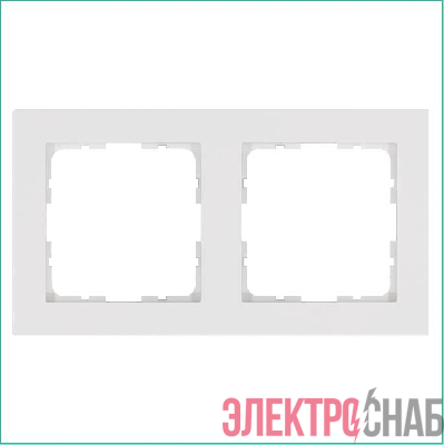 Рамка 2-м G-Classic бел. глянцевый Jasmart G1002W