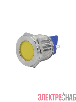 Лампа индикаторная GQ22T-D/L/Y/220V/S светодиодная матрица d22мм 220В AC/DC IP67 метал. желт. Электротехник ET020079