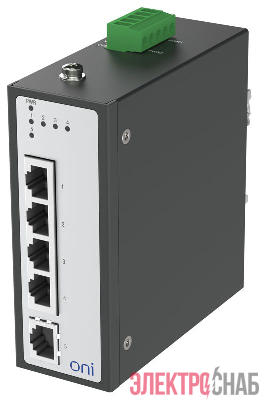 Коммутатор промышленный неуправляемый ISU-430 Ethernet 5 портов 10/100BaseT разъем RJ45 24В AC/12/24/48В DC с резервированием ONI ISU-430-5FE0000000000