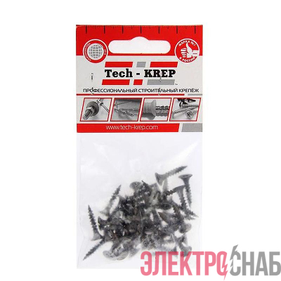 Саморез гипсокартон-металл 3.5х19 (пакет) (уп.40шт) Tech-Krep/Zitar 102377
