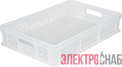 Ящик 600х400х120 мороз. перфорированный, с ручками  натуральный 704.01.01 м 704.01.01 м