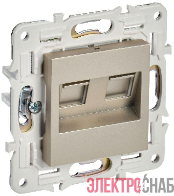 Розетка компьютерная двойн. RJ45 кат.5E SKANDY SK-K03Sh шампань IEK SK-K20-1-K37
