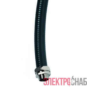 Металлорукав в ПВХ изоляции гладкой DN d35мм Dвн.26.5мм Dнар.43мм без протяжки черн. (уп.25м) DKC 6070R-38N