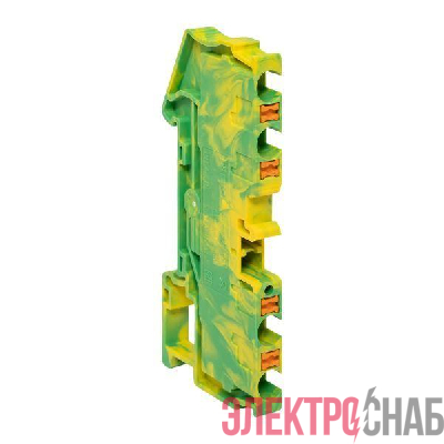 Колодка клеммная пружинная 4 Push-in 4 вывода земля EKF PIT-4-4-pe