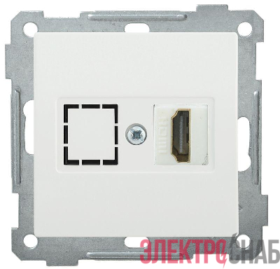 Механизм розетки СП HDMI BOLERO РHDMI-0-Б бел. IEK EHB10-K01