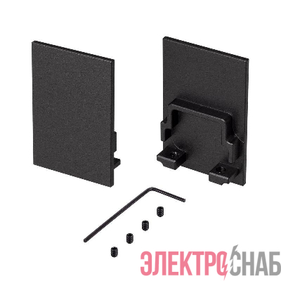 Заглушка SL-COMFORT-3551 BLACK глухая металл (комплект) Arlight 031794(1)