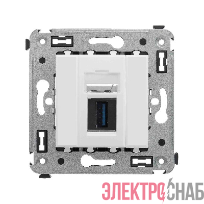 Розетка USB 3.0 1-м СП Avanti "Белое облако" тип А-А DKC 4400303