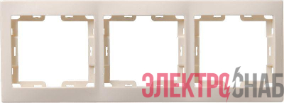 Рамка 3-м КВАРТА РГ-3-ККм горизонт. крем. GENERICA EMK30-K33-DM