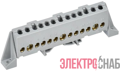Шина L &quot;фаза&quot; в комб. изол. &quot;Стойка&quot; 8х12-13-Ср TEKFOR IEK TF-NN20-13-DP-K03