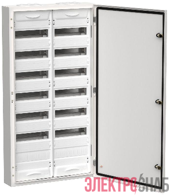 Корпус металлический ЩРн-168 (2х84) 1085х570х140 IP54 бел. (одна дверь) TITAN 5 IEK TI5-50-N-2X084-54