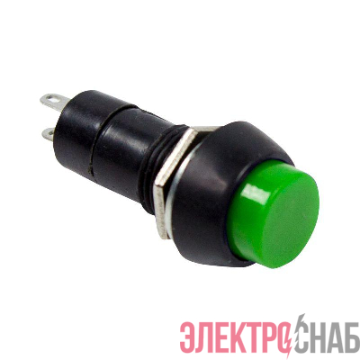 Выключатель-кнопка 250В 1А (2с) OFF-(ON) Б/Фикс зел. (PBS-11В) Rexant 36-3042