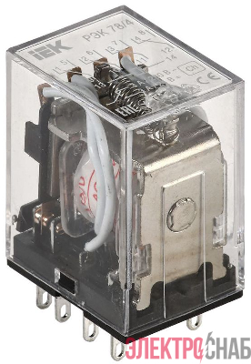 Реле РЭК 78-4 3А 24В AC IEK RRP20-4-03-024A