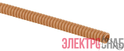 Труба гофрированная ПВХ легкая d16мм с протяжкой сосна (уп.25м) Эра Б0043211