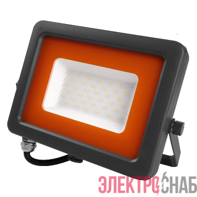 Прожектор светодиодный PFL-S2 30Вт 6500К IP65 220–240В ДО с клапаном закален. матов. стекло сер. Pro JazzWay 2853295D