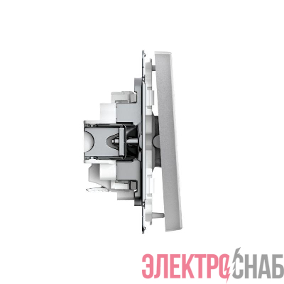 Выключатель кнопочный 1-кл. ArtGallery быстрозажим. клем. механизм алюм. SE GAL000315S