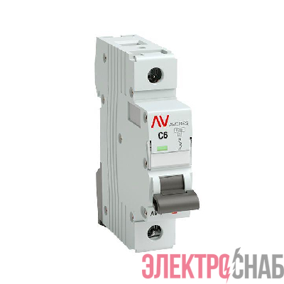 Выключатель автоматический модульный 1п C 6А 6кА AV-6 AVERES EKF mcb6-DC-1-06C-av