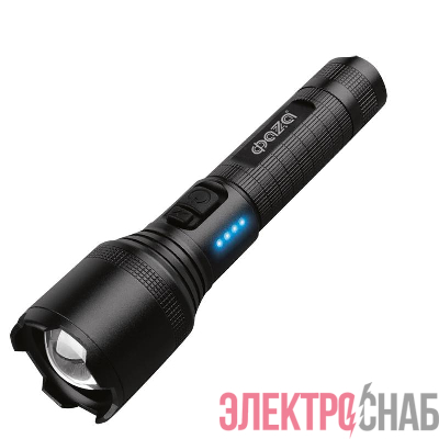 Фонарь аккумуляторный AccuF1-L15WZ-bk 15Вт XHP60 800Лм Li-ion 18650 3.7В 1200мАч (5режимов; с функцией ZOOM; кабель USB-Type-C в комплекте) черн. IPX4 ФАZА 5050402