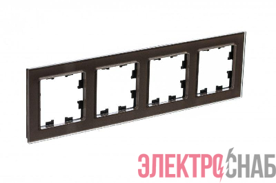 Рамка 4-м AtlasDesign Nature стекло мокко SE ATN320604