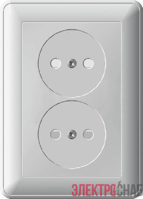 Розетка 2-м СП W59 16А IP20 без заземл. защ. шторки в сборе черн. бархат SE RS16-254-68