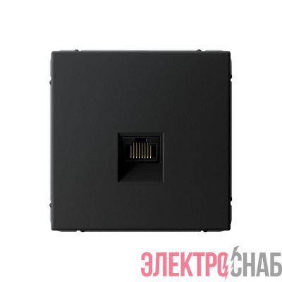 Розетка компьютерная ArtGallery RJ45 кат.6A механизм карбон SE GAL001086