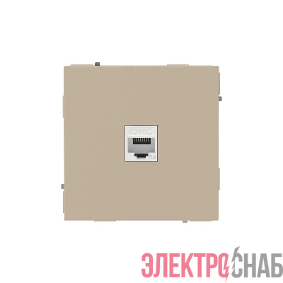 Розетка компьютерная 1-м KANT RJ45 кат.5E без шторки ванильн. марципан DKC 7015663
