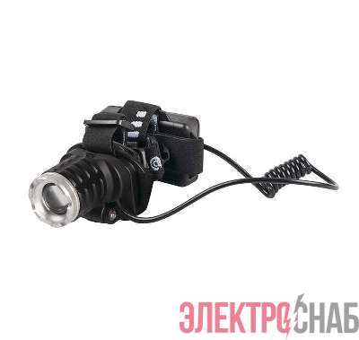 Фонарь налобный H7-L3WZ zoom 10Вт 300лм IP443 режима: 100проц./30проц./мигающ. 3хAAA (не в компл.) регулир. угол наклона фонаря ФАZА 5007437