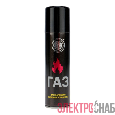 Газ для зажигалок 210куб.см (140мл) 80г с универс. переходником метал. баллон Rexant 09-1429