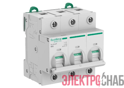 Выключатель автоматический 3п B 63А 10кА Systeme9 400В 27мм SE S9H31363