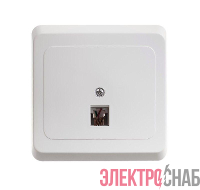 Розетка телефонная 1-м СП Этюд бел. SE TELC-001B