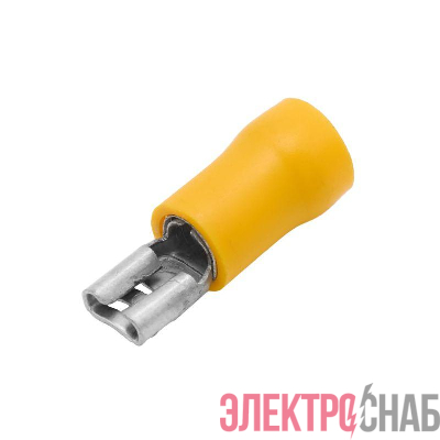 Наконечник изол. "розетка" 2.5-6кв.мм А=6.3х0.8мм желт. (уп.50шт) DKC 2C02P