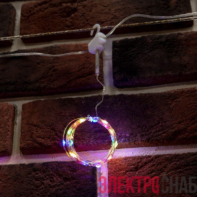 Гирлянда светодиодный занавес из росы 3х3м 300 LED IP20 USB + пульт управления с крючками для крепления мультиколор Neon-Night 315-889