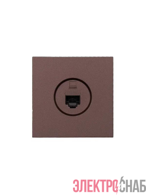 Розетка компьютерная 1-мест. СП ZIMA IP20 шоколад LEZARD 704-7388-139