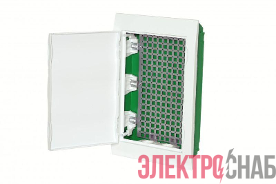 Корпус встраиваемый City9 Box IT 3 ряда 36мод. 2 розетки с бел. дверцей SE EZ9E312P2FIT