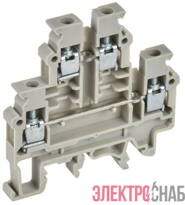 Колодка клеммная CTS-ML ARMAFIX 2 ур. 4кв.мм сер. IEK YCT13-00-2-K03-004