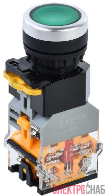 Кнопка D8-11D d22мм 1НО+1НЗ с подсветкой зел. KARAT IEK BBT30-11D-3-12-K06