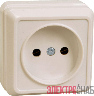 Розетка 1-м ОП Октава 10А IP20 без заземл. крем. GENERICA ERO10-K33-10-DC