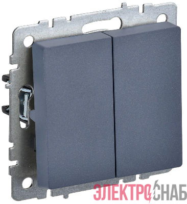 Выключатель 2-кл. СП BRITE ВС10-2-0-БрМ 10А механизм маренго IEK BR-V20-0-10-K35