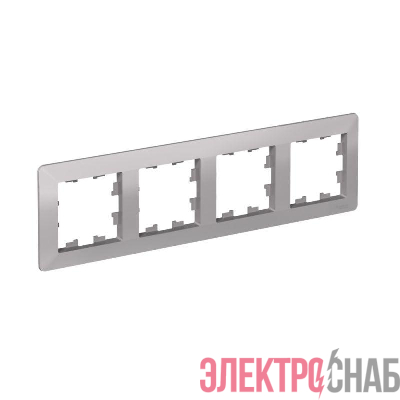 Рамка 4-м AtlasDesign Air алюм./дым. черн. SE ATN220304